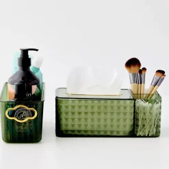 GigiandTom Bathroom Storage*Acrylic Bottle Storage Container Green