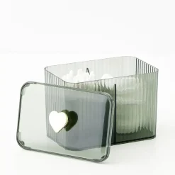 GigiandTom Bathroom Storage*Acrylic Storage Canister Green