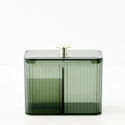 GigiandTom Bathroom Storage*Acrylic Storage Canister Green