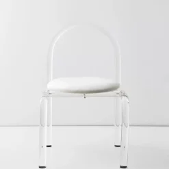 GigiandTom Arch Lucite Accent Chair White