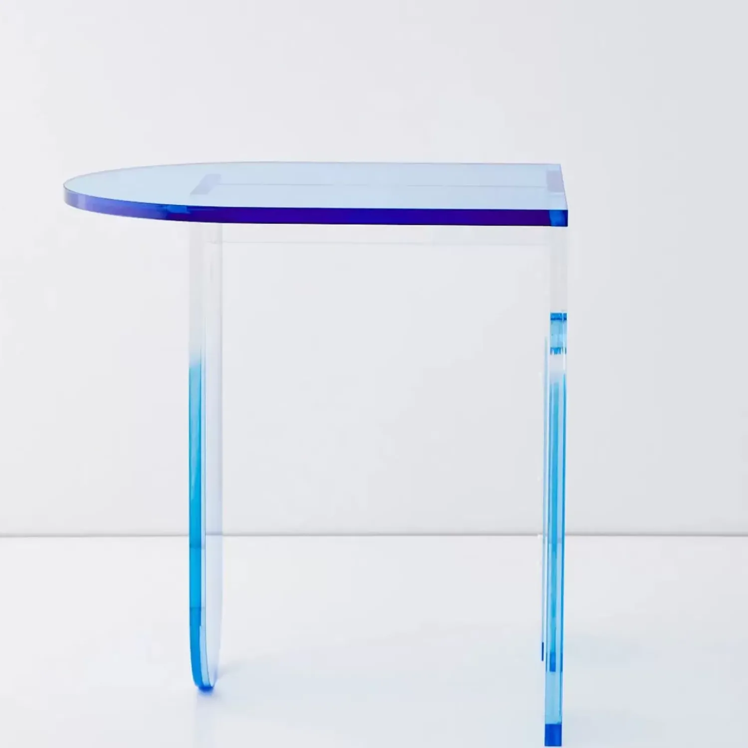 GigiandTom Arched Acrylic Side Table Blue