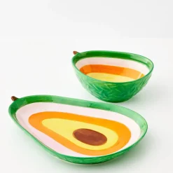 GigiandTom Avocado Ceramic Plate Green