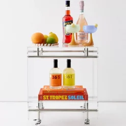 GigiandTom Bauhaus Acrylic Bar Cart Silver