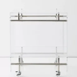 GigiandTom Bauhaus Acrylic Bar Cart Silver