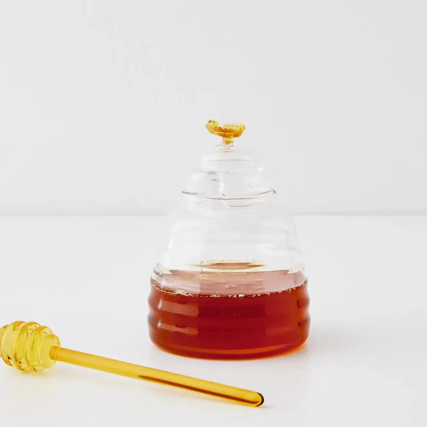 GigiandTom Bee Mine Glass Honey Jar & Dipper