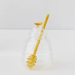 GigiandTom Bee Mine Glass Honey Jar & Dipper