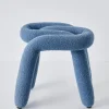 GigiandTom Furniture*Berber Stool Boucle Blue
