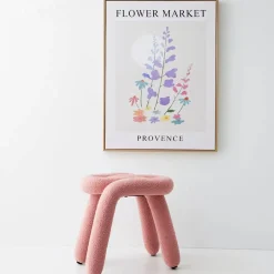 GigiandTom Furniture*Berber Stool Boucle Pink