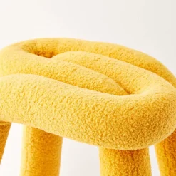 GigiandTom Berber Stool Boucle Yellow