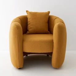 GigiandTom Furniture*Bloom Boucle Accent Chair Mustard