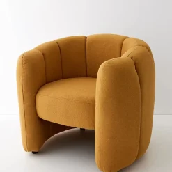 GigiandTom Furniture*Bloom Boucle Accent Chair Mustard