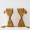 GigiandTom Boho Cotton Cushion With Insert Nude/Beige