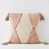 GigiandTom Cushions & Throws*Boho Cotton Cushion With Insert Nude/Pink