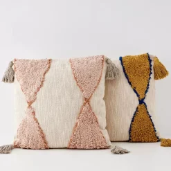 GigiandTom Cushions & Throws*Boho Cotton Cushion With Insert Nude/Pink