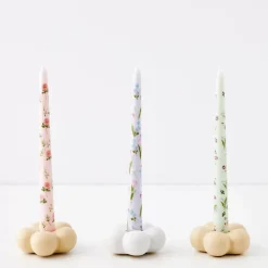 GigiandTom Candles*Bouquet Soy Taper Candle 4 Pack Pink