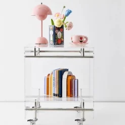 GigiandTom Decorative Objects & Trays*Bow Crystal Bookends Amber Purple