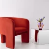 GigiandTom Bower Velvet Accent Chair Red