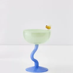 GigiandTom Bumble Cocktail Glass Green/Blue