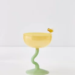 GigiandTom Bumble Cocktail Glass Yellow/Green