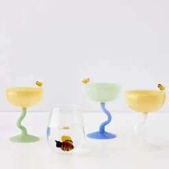 GigiandTom Bumble Cocktail Glass Yellow/Green