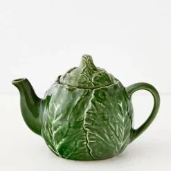 GigiandTom Tableware*Cabbage Ceramic Tea Pot Green