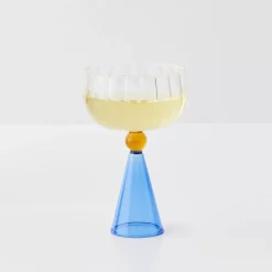 GigiandTom Champagne Cocktail Glass Clear/Navy