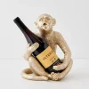 GigiandTom Charlie Chimp Resin Wine Holder Gold
