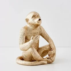 GigiandTom Charlie Chimp Resin Wine Holder Gold