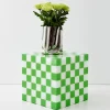 GigiandTom Checkerboard Acrylic Side Table Green