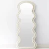 GigiandTom Curvy Wavy Velvet Full Length Mirror Off White
