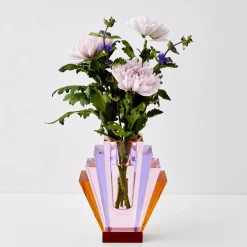 GigiandTom Vases*Diamond Deco Crystal Coloured Vase Pink Purple