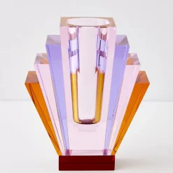GigiandTom Vases*Diamond Deco Crystal Coloured Vase Pink Purple