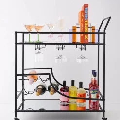 GigiandTom Double Decker Bar Cart Black