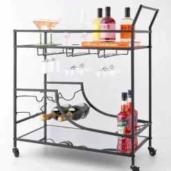 GigiandTom Double Decker Bar Cart Black