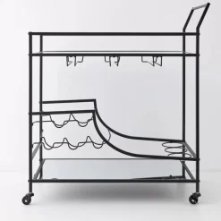 GigiandTom Bar Tools & Accessories*Double Decker Bar Cart Black