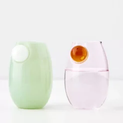 GigiandTom Droplet Glass Tumbler Set Green