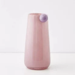 GigiandTom Droplet Large Coloured Glass Vase Pink