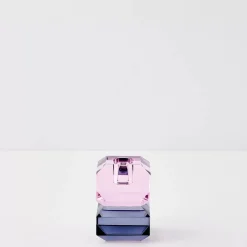 GigiandTom Edgy Crystal Taper Candle Holder Smoke Pink