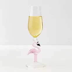 GigiandTom Wine Glasses*Flamingo Stem Champagne Glass