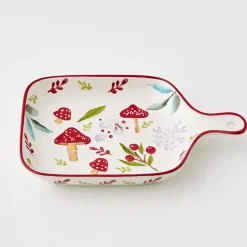 GigiandTom Serveware*Forest Friends Ceramic Serving Plate With Handle