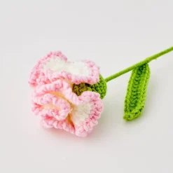 GigiandTom Freesia Hand Knitted Crochet Flower Pink