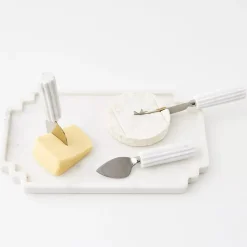 GigiandTom Fromage Marble/Stainless Steel Cheese Knife Set