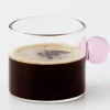 GigiandTom Glass Espresso Coffee Cup Pink