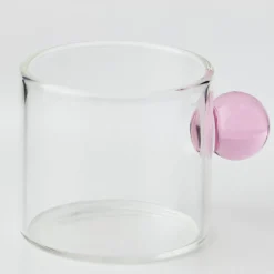 GigiandTom Glass Espresso Coffee Cup Pink