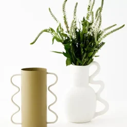 GigiandTom Grecian Ceramic Urn Vase White