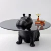 GigiandTom Hippo Glass Coffee Table Black