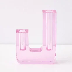GigiandTom Infinity Crystal Cut Coloured Vase Pink