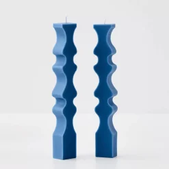 GigiandTom Inset Taper Candle Navy 2 Pack