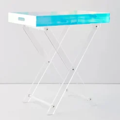 GigiandTom Furniture*Iridescent Console Tray Side Table