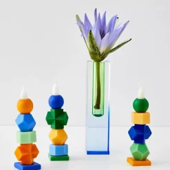 GigiandTom Vases*Kaleidoscope Ombre Acrylic Vase Navy/Green